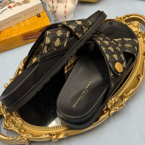 🆕 DONNA KARAN NEW YORK 🧿 NWOB Harisa X-Band Slip On Espadrille Sandal, Sz US 7 - Picture 10 of 15